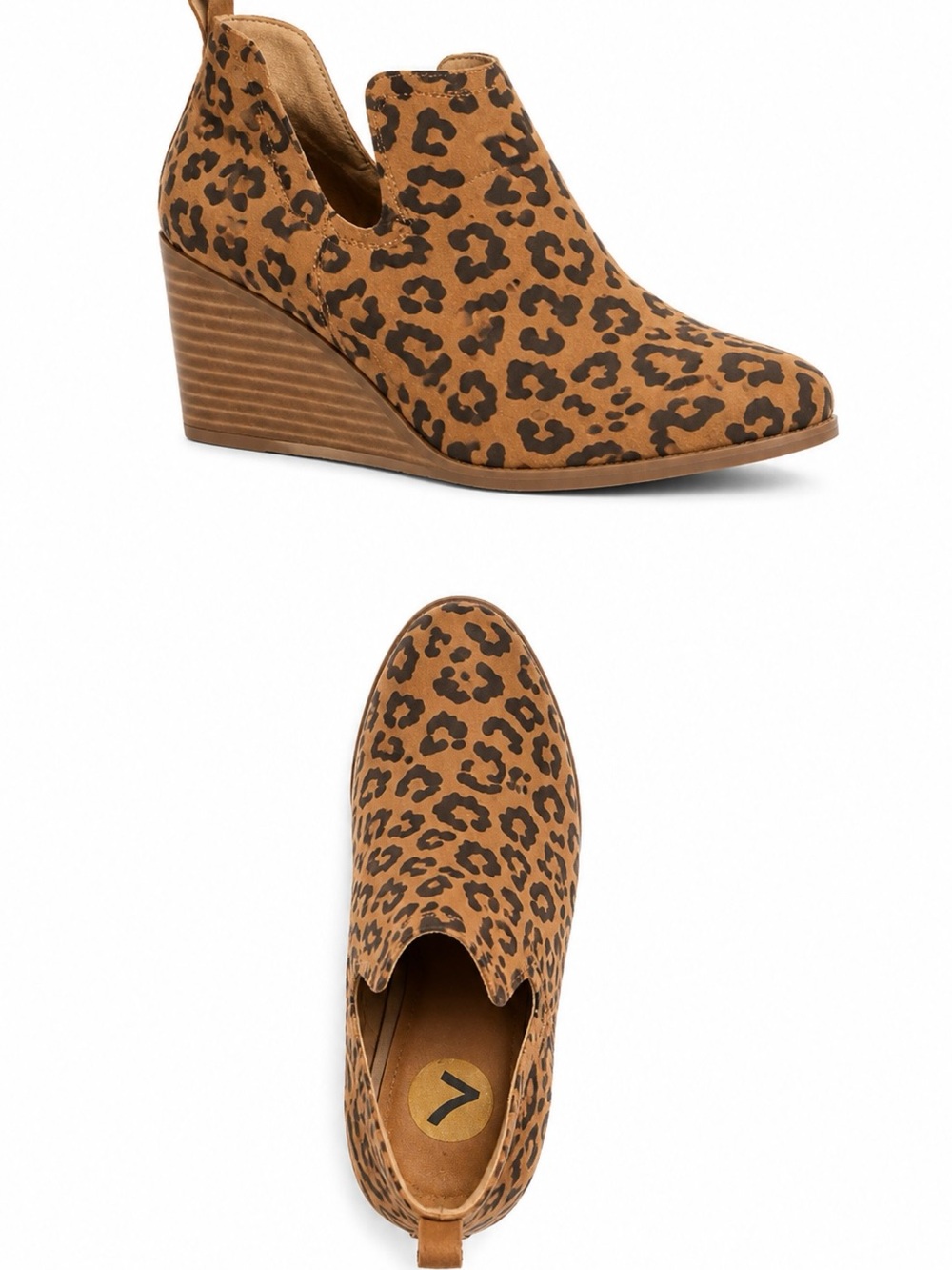 Toms Brown Tan Ankle Booties Suede Slip-On Size 7 NWT
